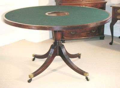 Rare Irish Mahogany Gaming Table